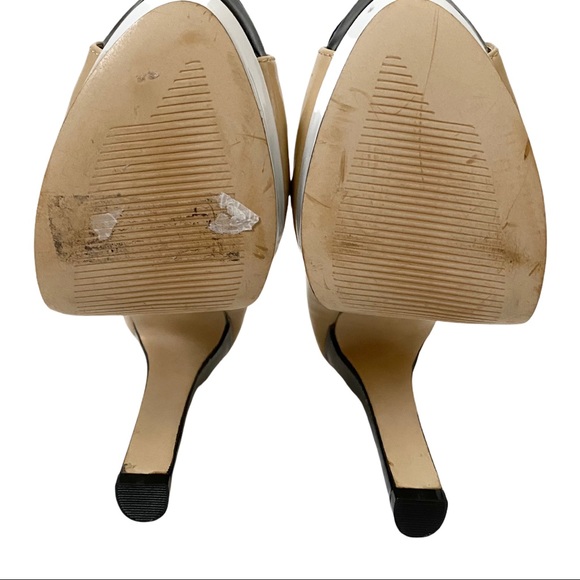 Steve Madden Riottt Color Block Peep Toe Heels - Picture 8 of 14